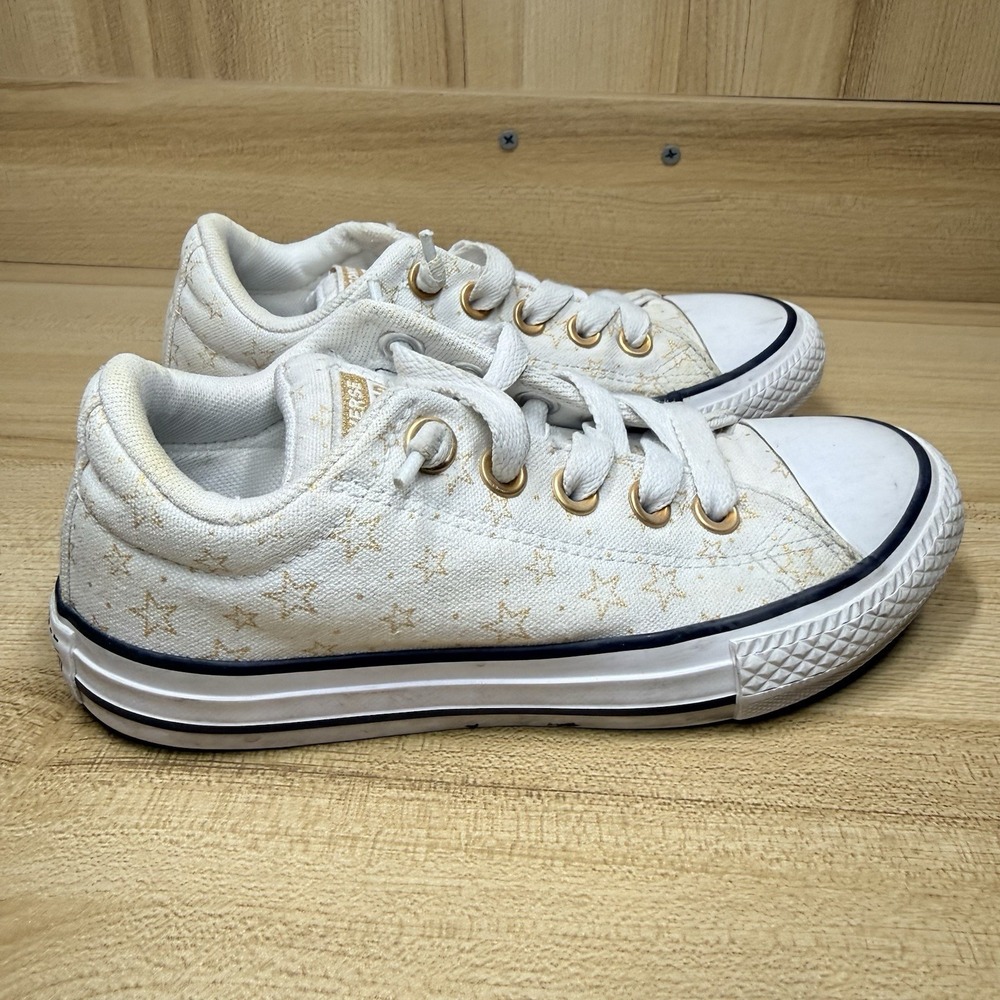 Converse Chuck Taylor AS Street Slip On Gold Star  White Gold Junior Sz 13 Kids